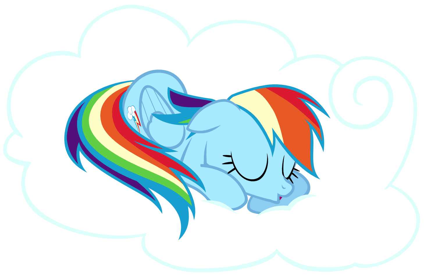 Rainbow Dash sleeping 2