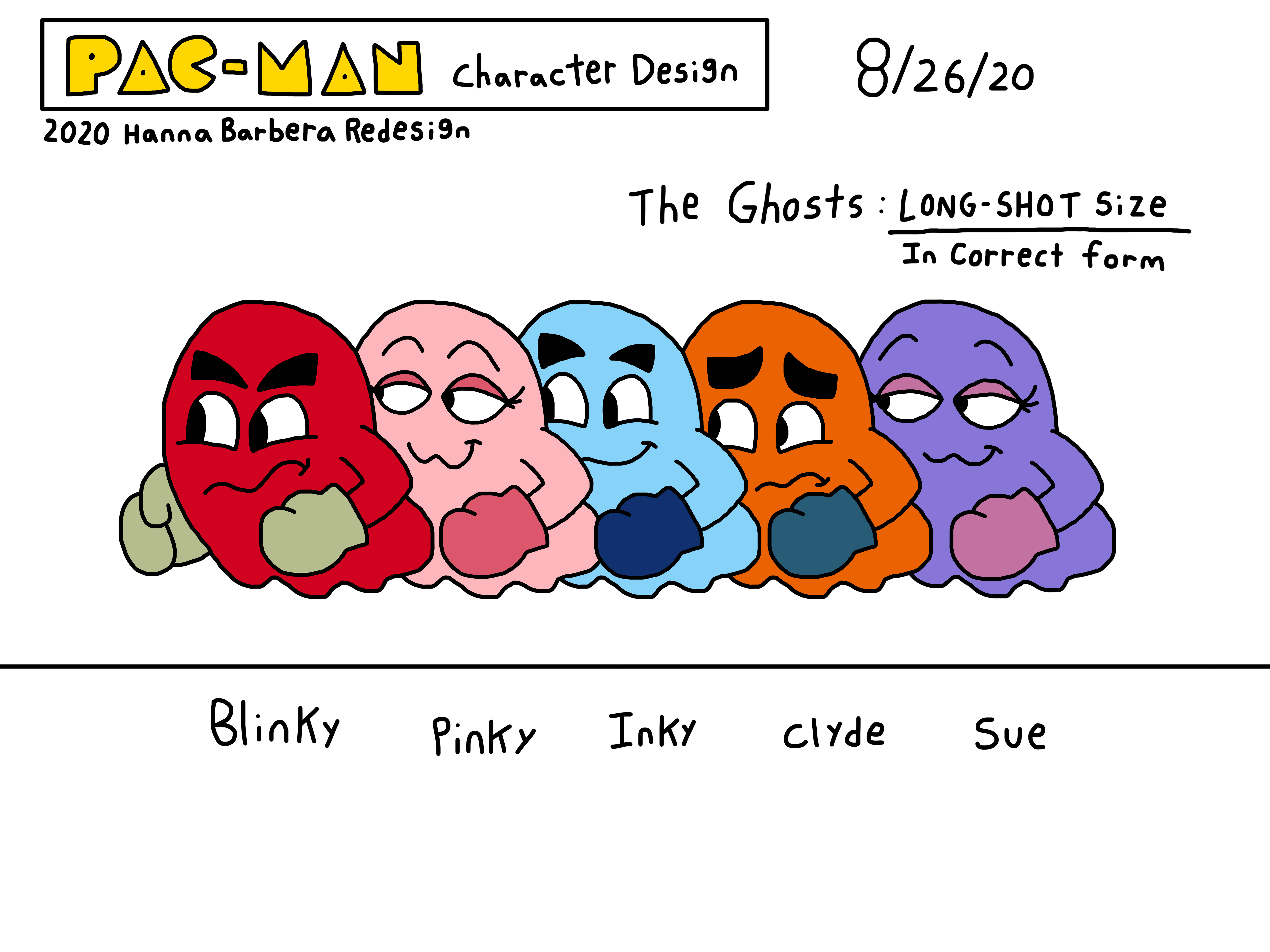 Ghosts (Pac-Man Hanna Barbera - Character Design) by Anakin-Bird on ...