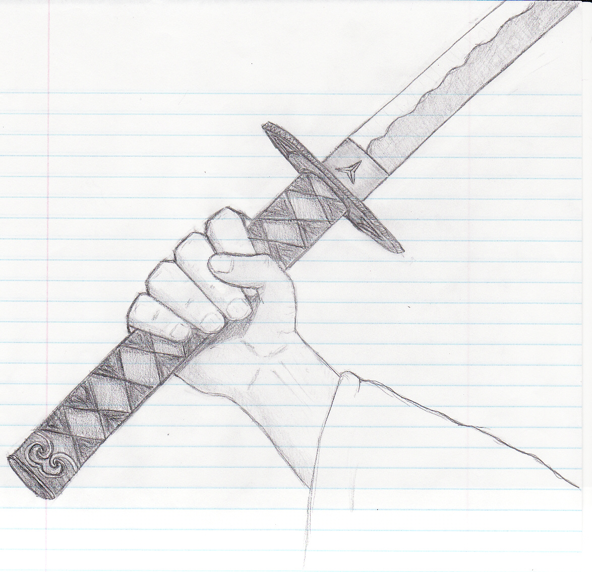 Top 101+ Images how to draw someone holding a sword Completed