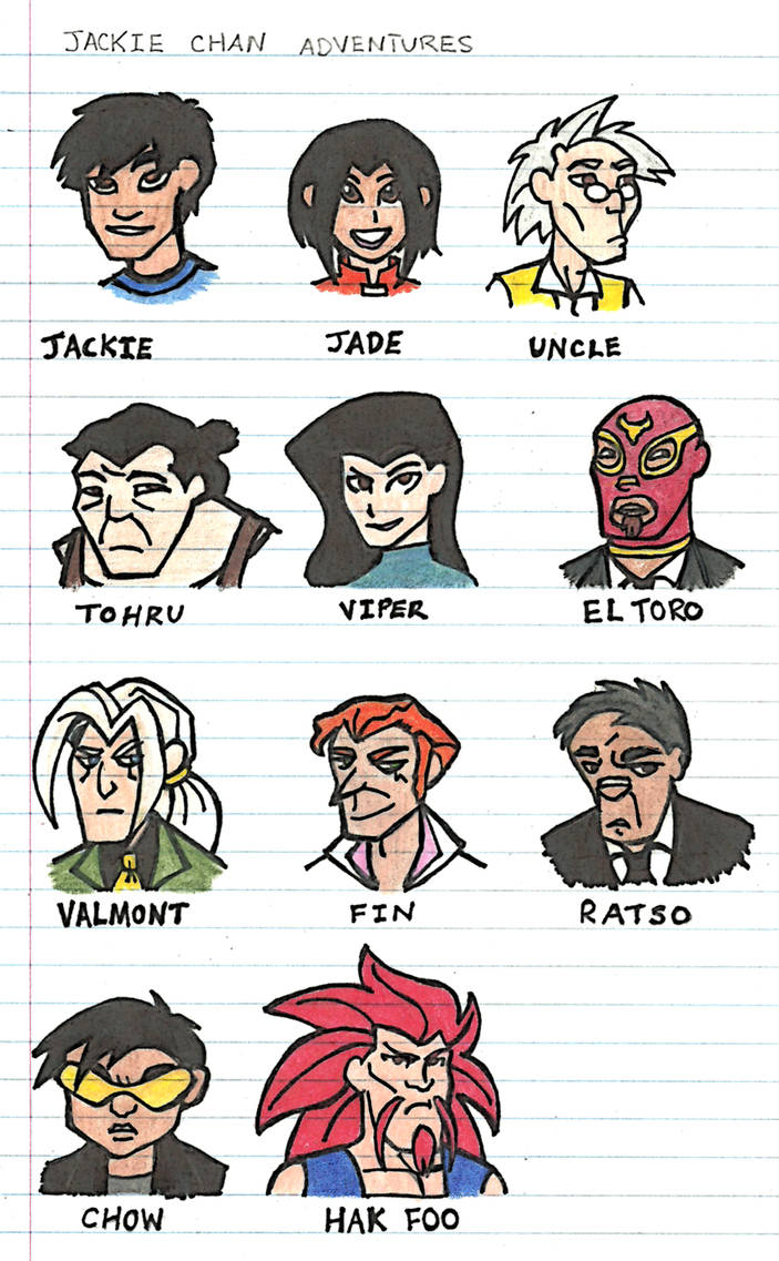 Jackie Chan Adventures Character Sketches by Jennisms on DeviantArt