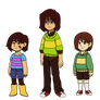 Frisk, Kris, and Chara