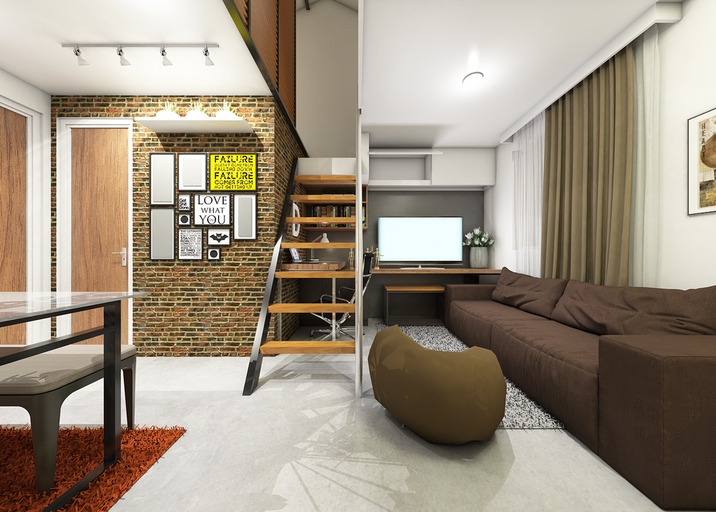 Proposed Loft Type Row House Interior Design by darwinmerispe on DeviantArt