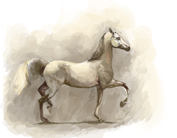 a grey arab speedpaint