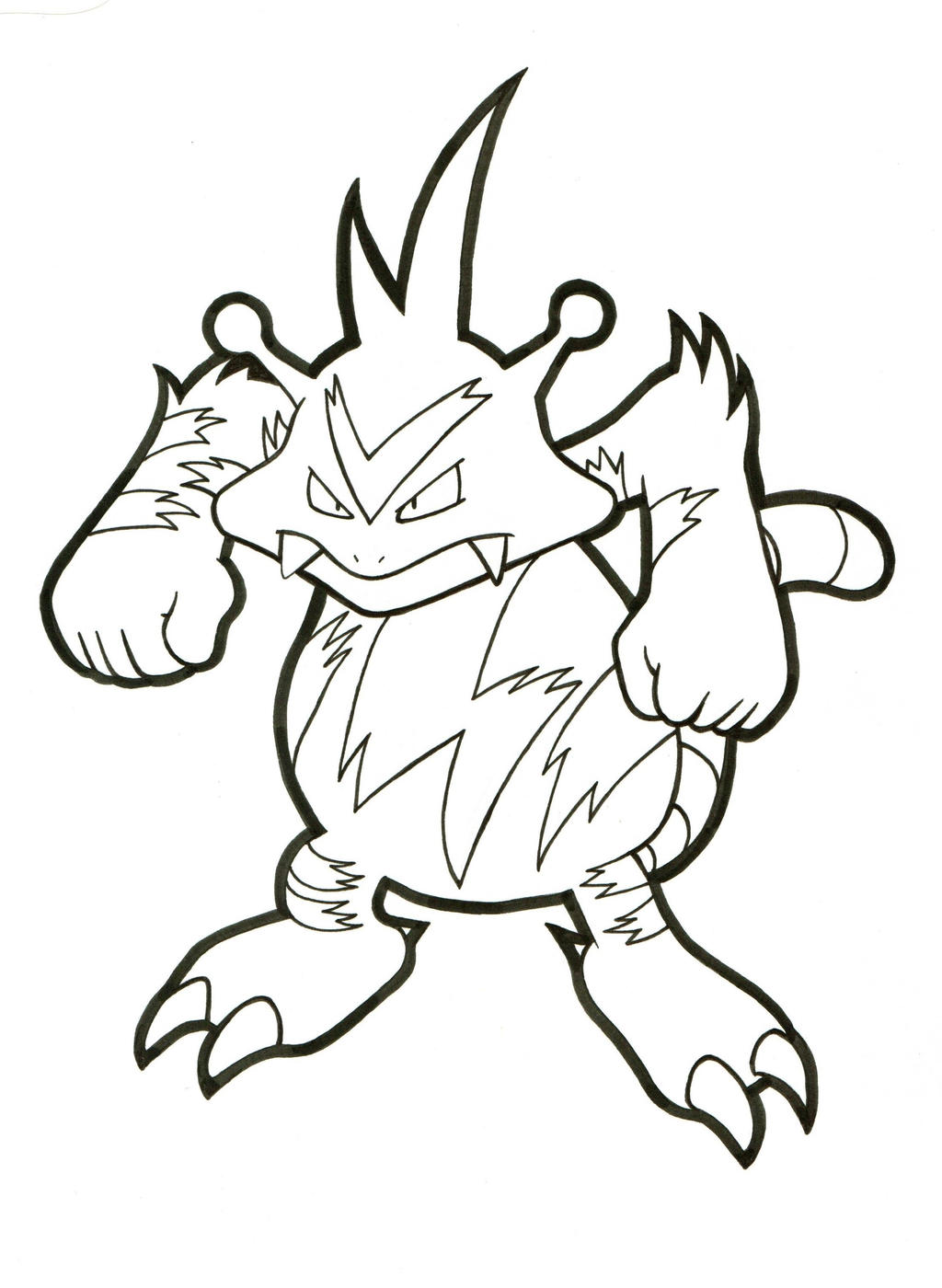 Electabuzz Pattern Electabuzz Lineart #125 by ArticWolfSpirit on DeviantArt