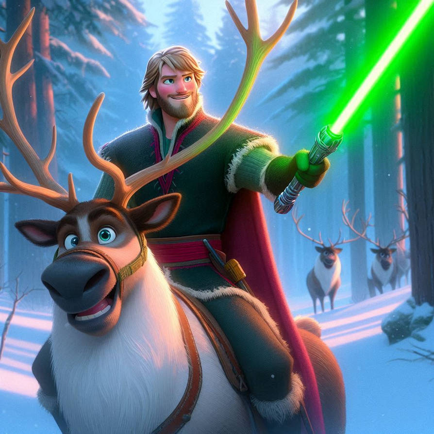 Flynn Rider Rides Kristoff Jedi Kristoff riding Sven by mnjedi on DeviantArt