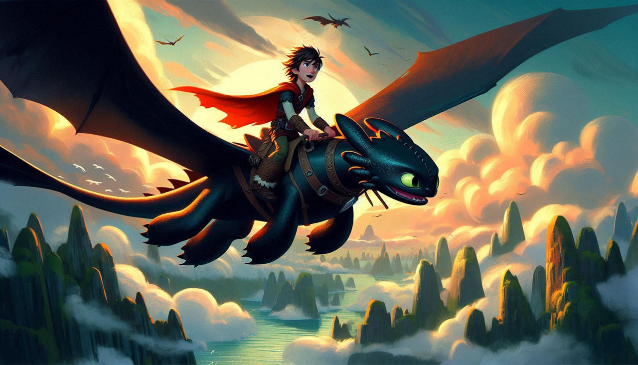 Hiccup Riding Toothless Minecraft Hiccup and Toothless Flying by mnjedi on DeviantArt