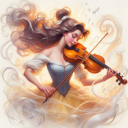 Belle Playing the Violin 4