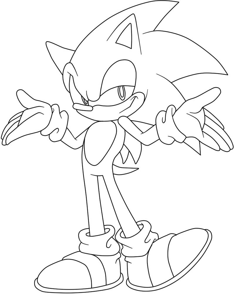 Sonic The Hedgehog Lineart by EMERL on DeviantArt