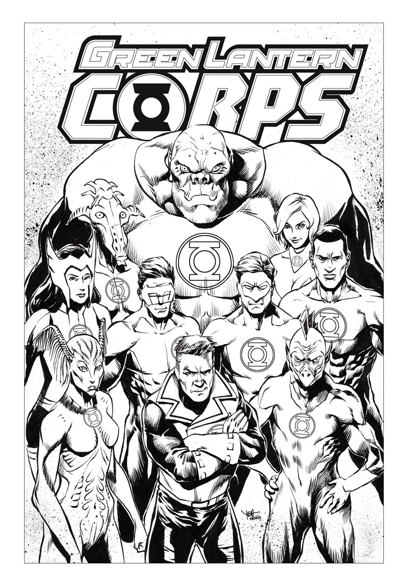 Green Lantern Cover Pin Up Comission