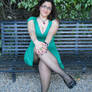 Lady in green