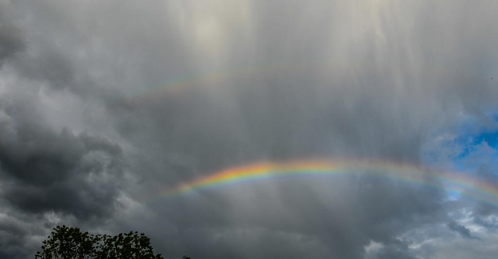 DOUBLE RAINBOW AND SYLPH FACE (FEMALE)