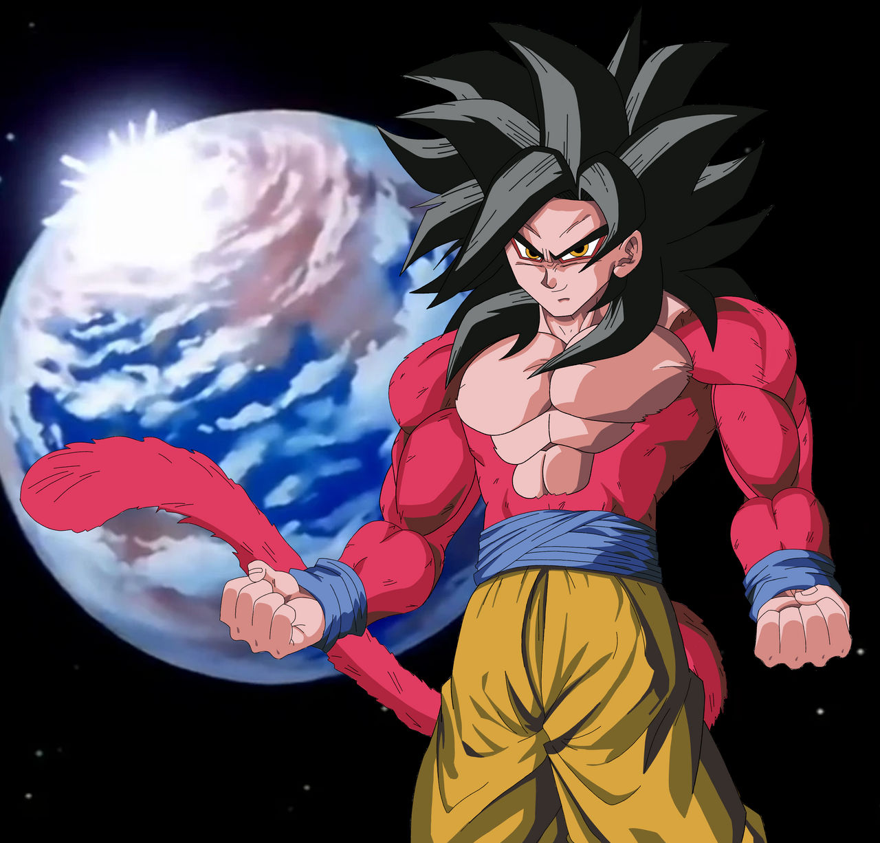 Super Saiyan 4 Goku by GenkidamaZero on DeviantArt