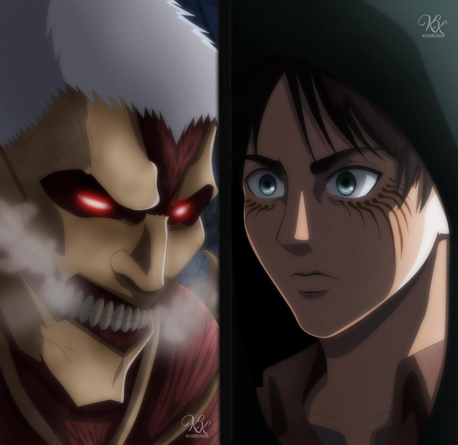 Shingeki no Kyojin Season 3: Reiner vs Eren (M-74) by KusKruger on ...