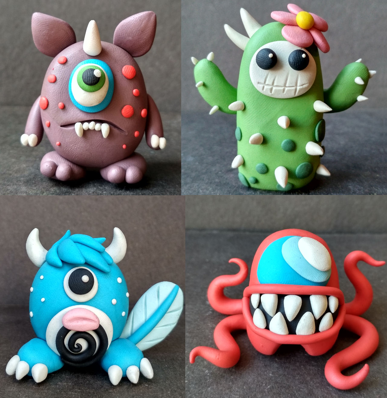 Monster Making Clay Colored Monsters Lesson Plan Spooky Monster Craft Color Mixing Art ...