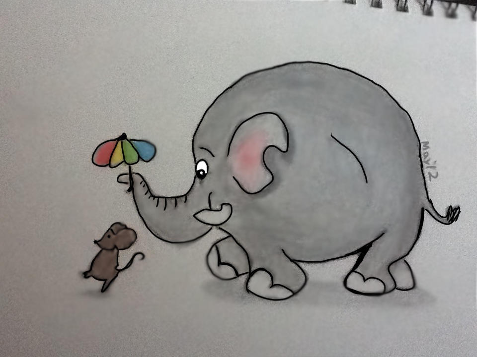 Elephant Rabbit Mouse Elephant and a mouse by janevx3 on DeviantArt