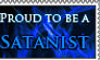 Proud Satanist stamp (blue)