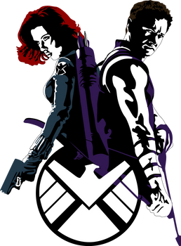 Black Widow and Hawkeye