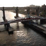 Newcastle as sunset approaches