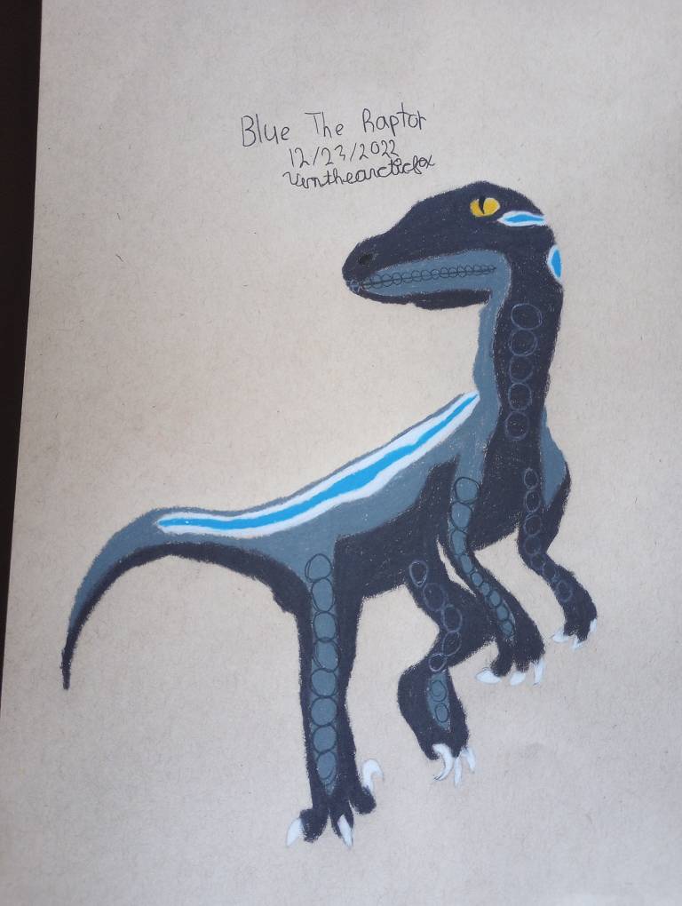 Blue The Raptor (semi realistic) by vernthearcticfox on DeviantArt