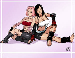 Sakura and Tifa