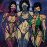 Kitana, Mileena and Jade