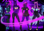 K/DA POP/STARS blacklight version commission by Ganassa