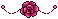 Pixel Rose Divider - Dark Pink