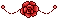Pixel Rose Divider - Bright Red