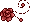 Pixel Rose Divider 3 - Red - Bottom Left by EmpressOfRoses