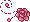 Pixel Rose Divider 3 - Pink - Bottom Right
