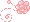 Pixel Rose Divider 3 - Pastel Pink - Top Right