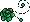 Pixel Rose Divider 3 - Green - Bottom Left