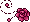 Pixel Rose Divider 3 - Dark Pink - Bottom Right