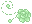 Pixel Rose Divider 3 v2 - Pastel Green - Bottom R