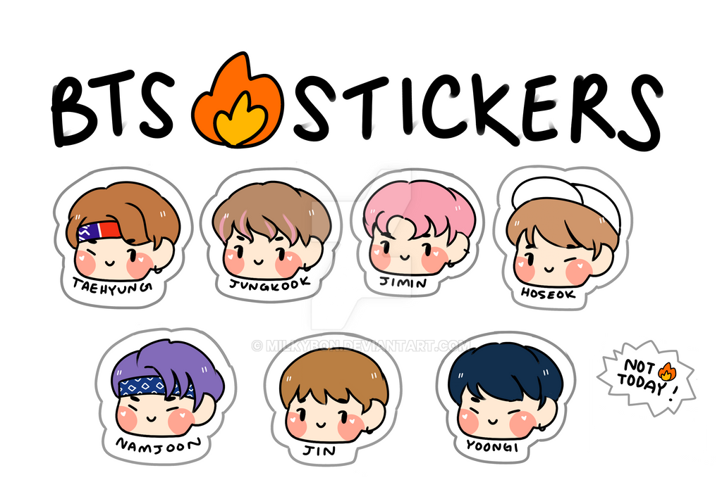 Cute cute stickers of bts for fans of the K-pop group