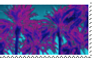 palm trees aesthetic stamp