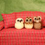 Needle felted owls