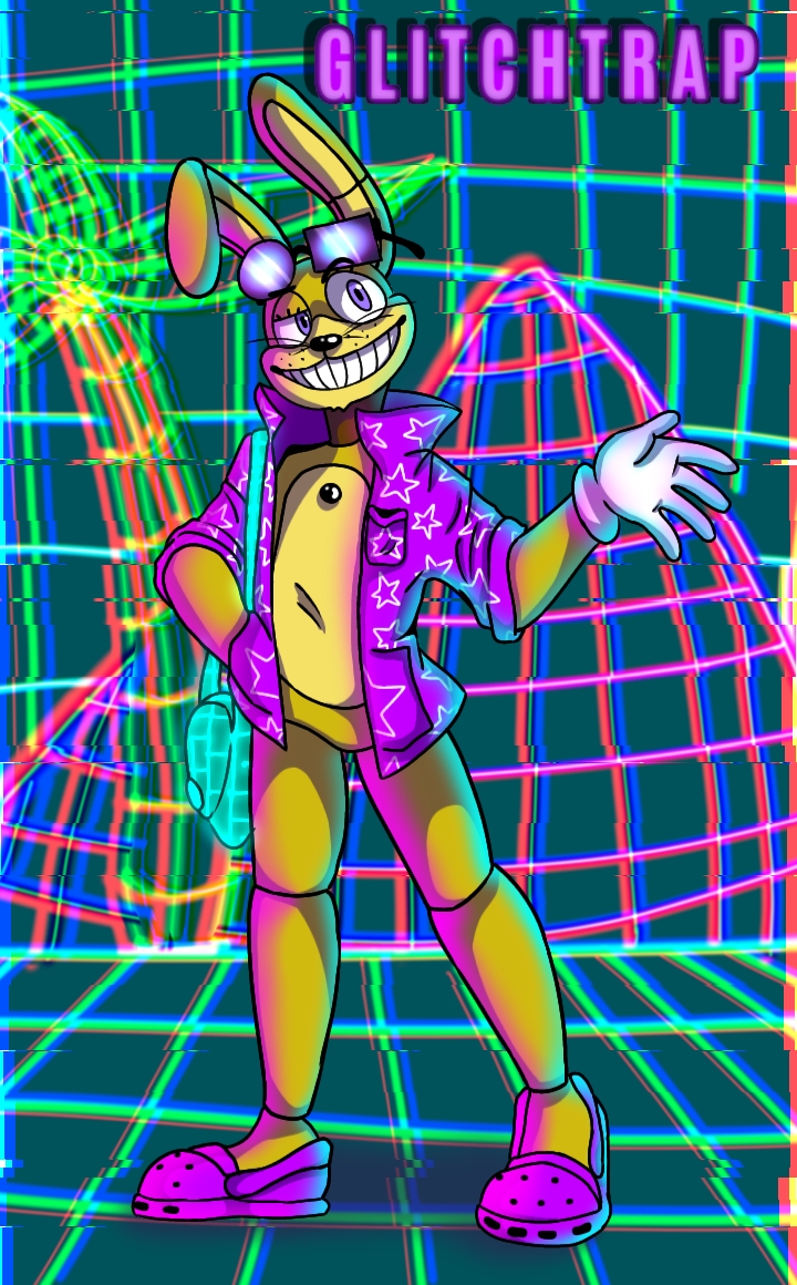 FNAF NEWS? ?! glitchy boy is an artist 🤩 #fnaf #glitchtrap