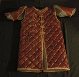 Leather gambeson for viking.