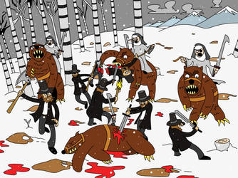 Bear Riding Nuns vs Lincoln Clones