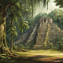 Ancient Mayan Mesoamerican Jungle Temple