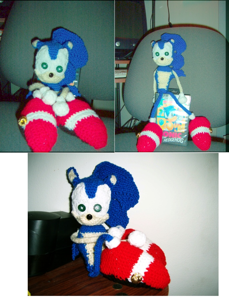 Sonic the Hedgehog Crocheted