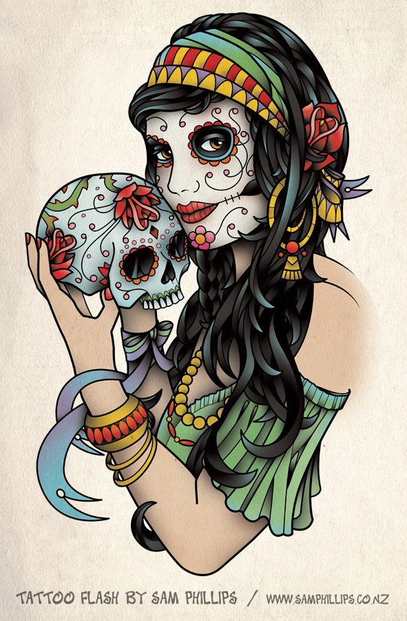 Gypsy and sugar skull