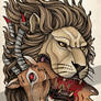 Lion Good Evil Tattoo