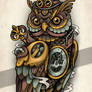 Clockwork Owl Tattoo Steampunk