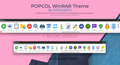 POPCOL WinRAR Theme with Large 96px Icons