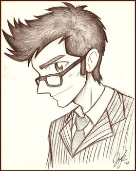 Tenth Doctor in Glasses