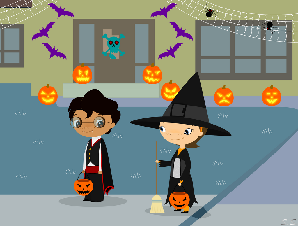 Willa and Dooley in Halloween