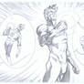 green Lantern Triptych pencils