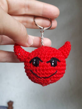 llavero amigurumi diablito 